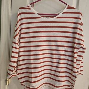 Madewell XS Red and White Top